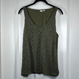 Gap Green Crochet Tank Top